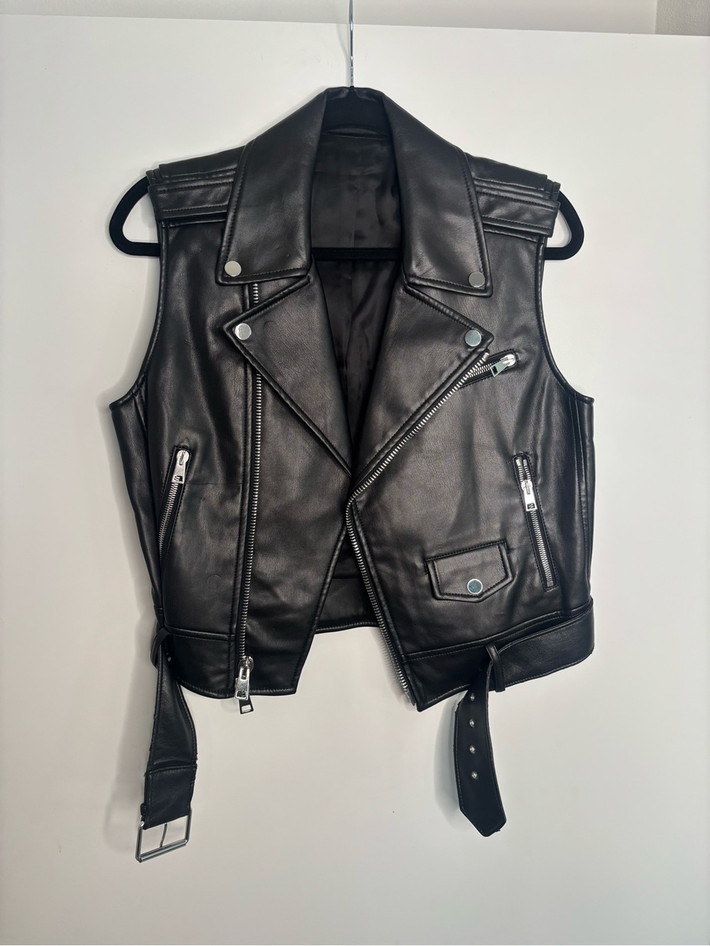 Theory Black Faux Leather Jacket